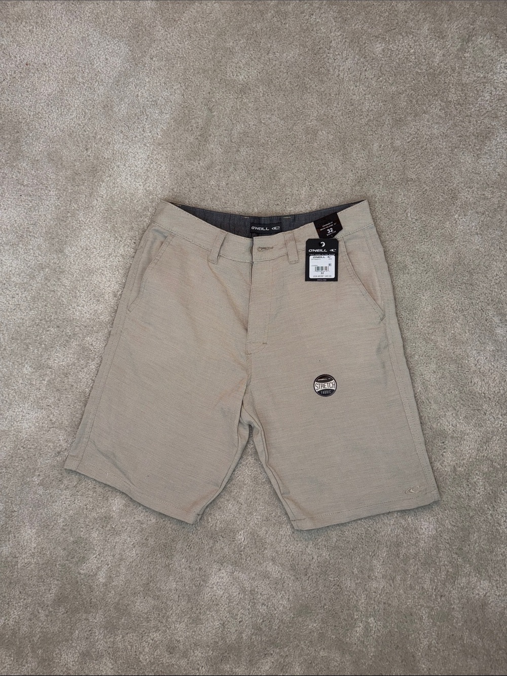 O'Neill Men's Flat Front Shorts in Light Tan